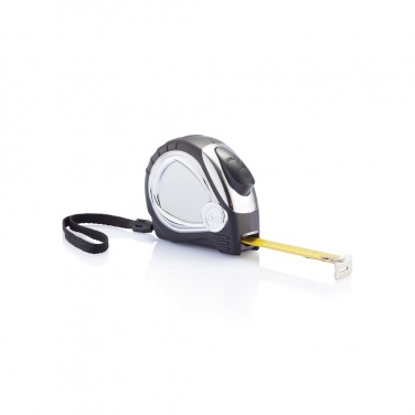 Logo trade business gifts image of: Chrome plated auto stop tape measure