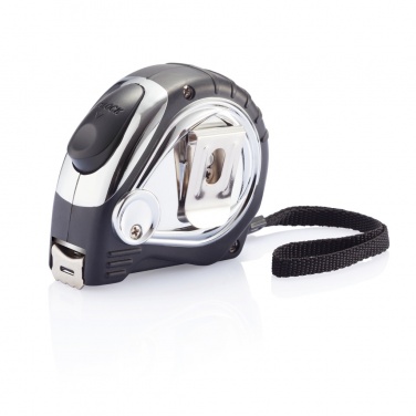 Logo trade promotional merchandise image of: Chrome plated auto stop tape measure