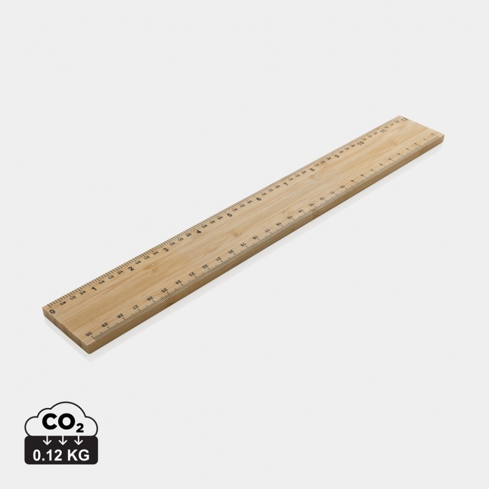 Logotrade promotional giveaways photo of: Timberson extra thick 30cm double sided bamboo ruler