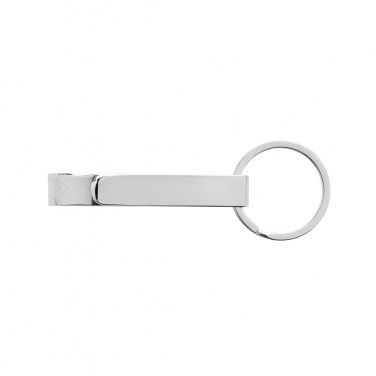 Logo trade promotional merchandise picture of: RCS recycled zinc alloy bottle opener keychain