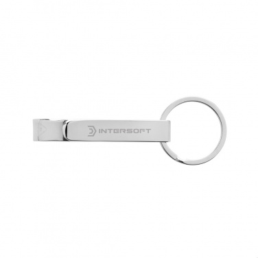 Logotrade promotional item image of: RCS recycled zinc alloy bottle opener keychain