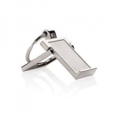 Logo trade promotional gifts picture of: RSC recycled zinc alloy phone stand keychain