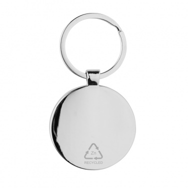Logotrade promotional items photo of: RCS recycled zinc alloy round keychain with bamboo
