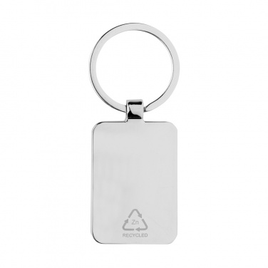 Logotrade corporate gifts photo of: RCS recycled zinc alloy rectangle keychain with bamboo