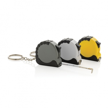 Logotrade advertising product picture of: MeasureMate RCS reycled ABS 1 meter tape keychain