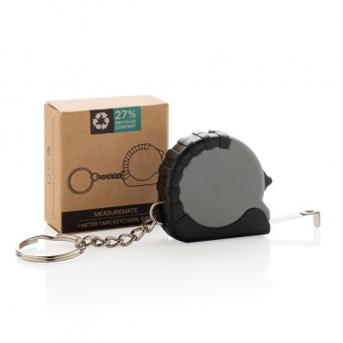 Logo trade promotional gifts image of: MeasureMate RCS reycled ABS 1 meter tape keychain