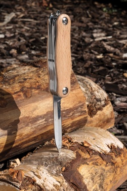 Logo trade promotional merchandise image of: Wood pocket knife