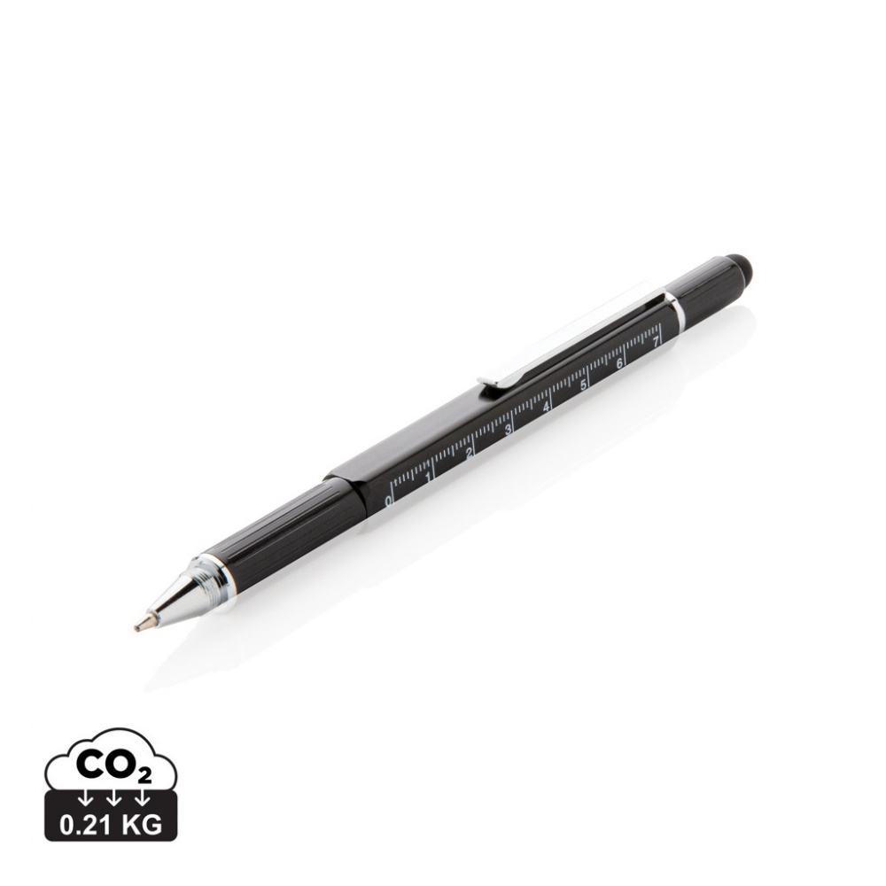 Logo trade promotional items picture of: 5-in-1 aluminium toolpen