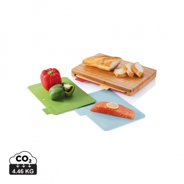 Logo trade advertising products picture of: Cutting board with 4pcs hygienic boards