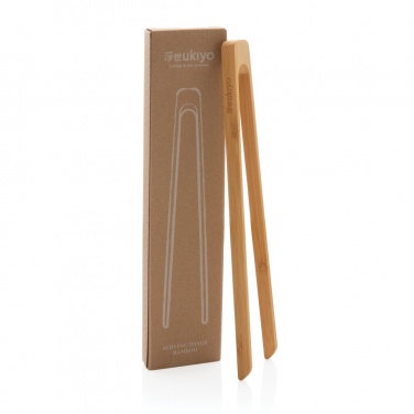Logo trade promotional merchandise picture of: Ukiyo bamboo serving tongs