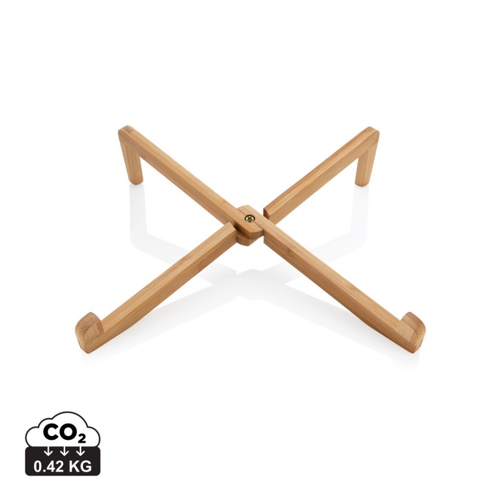 Logotrade promotional gift picture of: Bamboo portable laptop stand