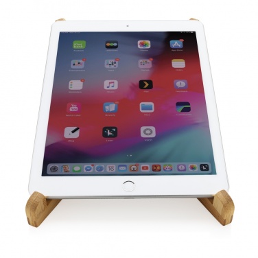 Logo trade corporate gift photo of: Bamboo portable laptop stand