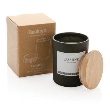 Logo trade promotional gifts picture of: Ukiyo deluxe scented candle with bamboo lid
