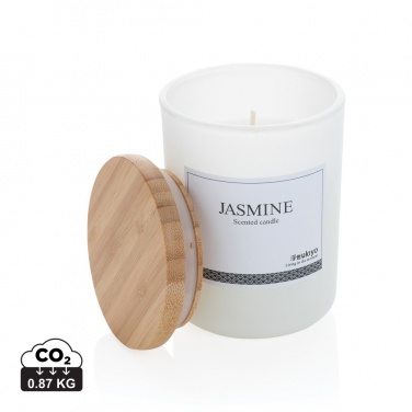 Logo trade promotional product photo of: Ukiyo deluxe scented candle with bamboo lid