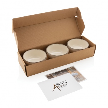 Logotrade promotional giveaways photo of: Ukiyo 3pc serving bowl set with bamboo tray
