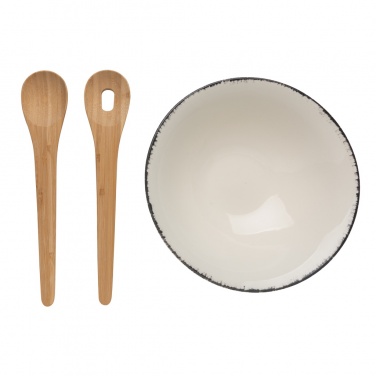 Logo trade corporate gifts picture of: Ukiyo salad bowl with bamboo salad server