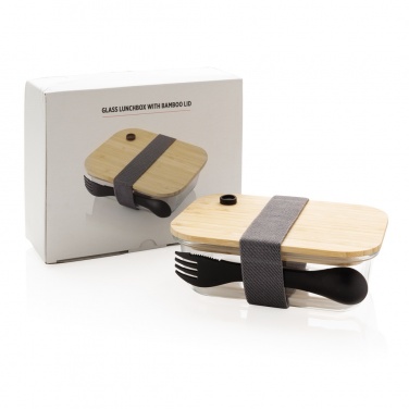 Logotrade business gifts photo of: Glass lunchbox with bamboo lid