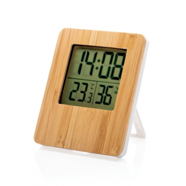 Logo trade promotional items picture of: Bamboo weather station