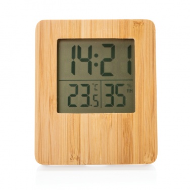Logo trade promotional merchandise photo of: Bamboo weather station