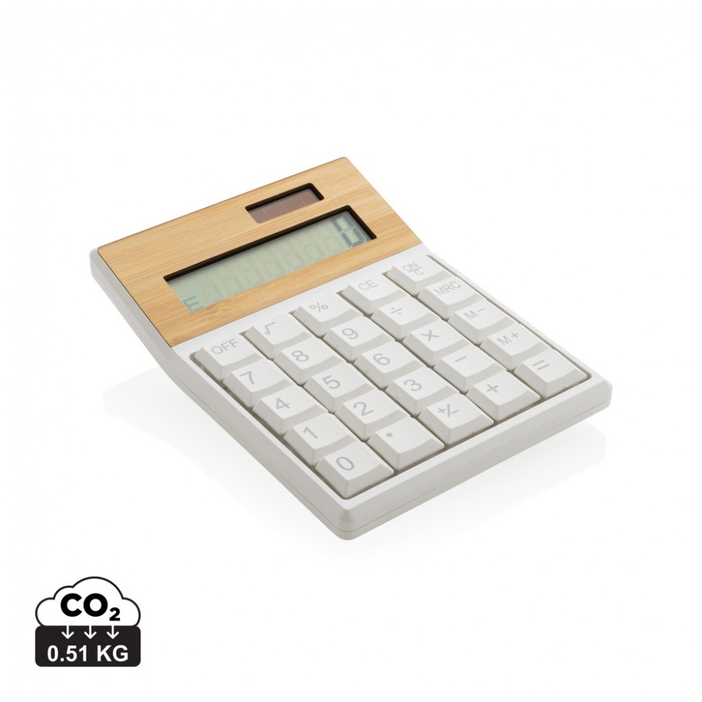 Logo trade advertising products picture of: Utah RCS recycled plastic and  bamboo calculator