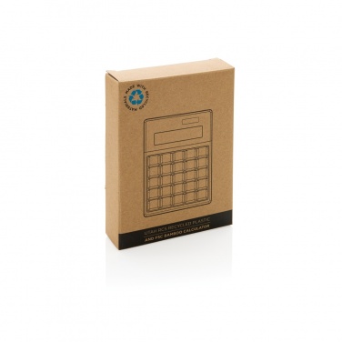 Logo trade advertising products picture of: Utah RCS recycled plastic and  bamboo calculator