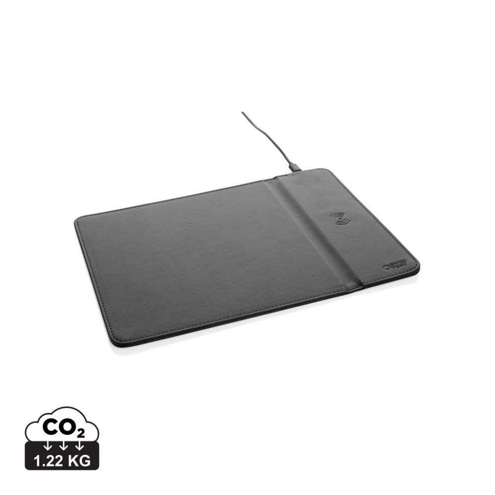 Logotrade promotional giveaway picture of: Swiss Peak RCS recycled PU 10W wireless charging mousepad