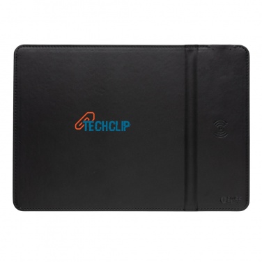 Logo trade promotional merchandise picture of: Swiss Peak RCS recycled PU 10W wireless charging mousepad