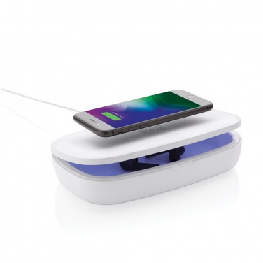 Logo trade promotional gifts picture of: UV-C steriliser box with 5W wireless charger