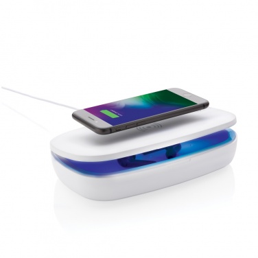 Logo trade promotional products image of: UV-C steriliser box with 5W wireless charger