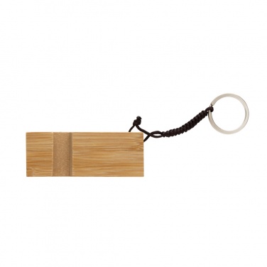 Logo trade advertising product photo of: Standkey bamboo keychain phone stand