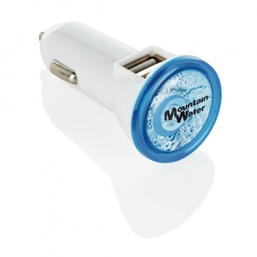 Logo trade promotional giveaways image of: Powerful dual port car charger