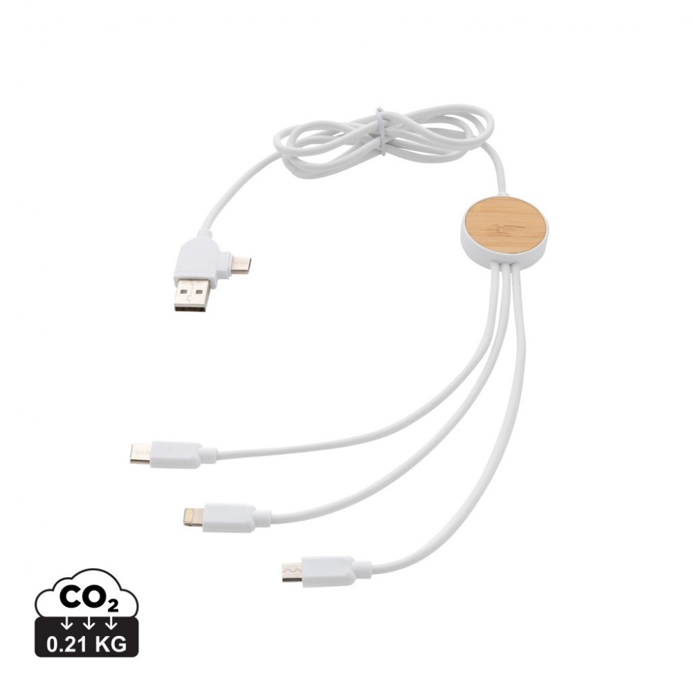 Logotrade advertising product picture of: RCS recycled plastic Ontario 6-in-1 cable