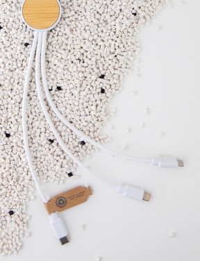Logo trade promotional gift photo of: RCS recycled plastic Ontario 6-in-1 cable