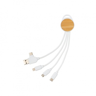 Logo trade promotional gift photo of: RCS recycled plastic Ontario 6-in-1 round cable
