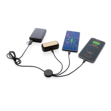 Logotrade promotional gift picture of: RCS recycled TPE and recycled plastic 6-in-1 cable