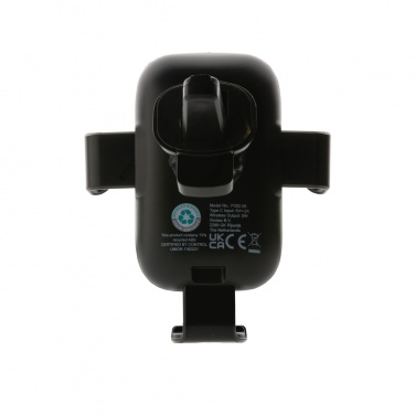 Logo trade promotional giveaways picture of: RCS recycled plastic 10W wireless charging car holder