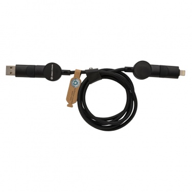 Logotrade promotional gift image of: Oakland RCS recycled plastic 6-in-1 fast charging 45W cable