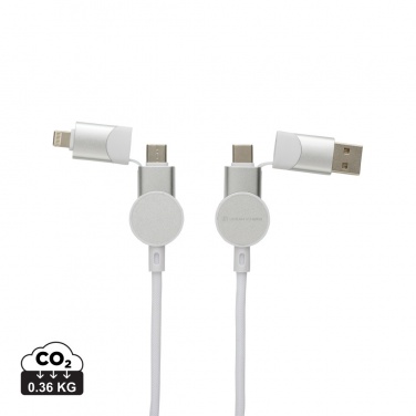 Logo trade advertising products picture of: Oakland RCS recycled plastic 6-in-1 fast charging 45W cable