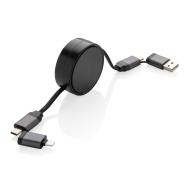 Logotrade business gifts photo of: Terra RCS recycled aluminium retractable 6 in 1 cable