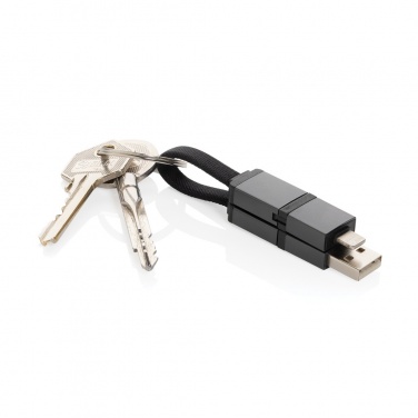 Logo trade advertising product photo of: Terra recycled aluminum 4 in 1 60W fast charging cable