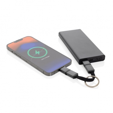 Logo trade corporate gifts image of: Terra recycled aluminum 4 in 1 60W fast charging cable
