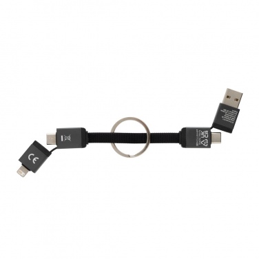 Logotrade promotional merchandise picture of: Terra recycled aluminum 4 in 1 60W fast charging cable