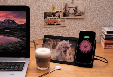 Logo trade advertising products picture of: 5W Wireless charger and photo frame