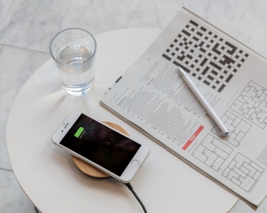Logo trade promotional gifts image of: Bamboo X 5W wireless charger