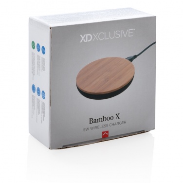 Logo trade advertising products picture of: Bamboo X 5W wireless charger