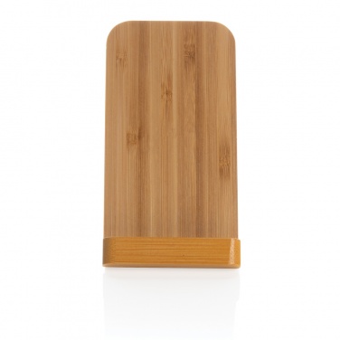 Logo trade promotional merchandise photo of: Bamboo 5W wireless charging stand