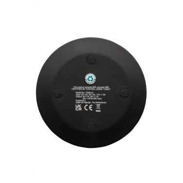 Logo trade promotional merchandise photo of: RCS recycled plastic 15W Wireless fast charger