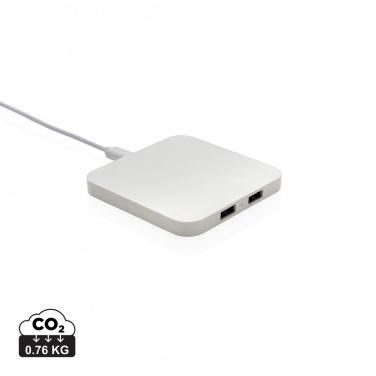 Logotrade business gifts photo of: RCS recycled plastic 10W Wireless charger with USB Ports