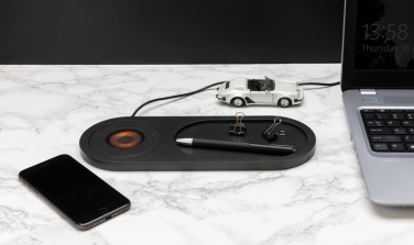 Logo trade promotional products image of: Encore 10W wireless charging valet tray