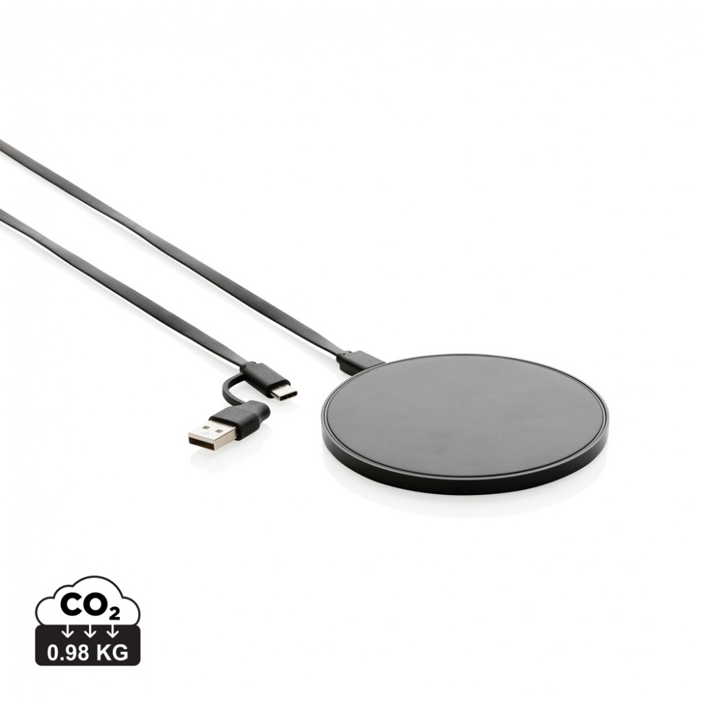 Logotrade promotional giveaway image of: RCS standard recycled plastic 10W wireless charger